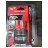 Milwaukee M12 cp 2.5 ah battery