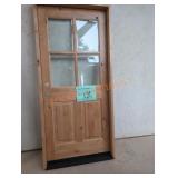 82" x 37.5" Wooden Exterior Door