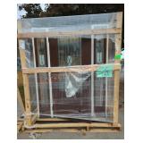 81.5" x 64.5" Brown Fiberglass Entry Door