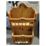 Wooden Country Style Wall Mount Magazine Holder