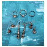 Sterling Stamped & Costume Jewelry Lot