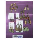 Costume Jewelry Earrings - Qty 9
