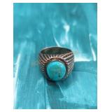 Silver Tone Turquoise Ring