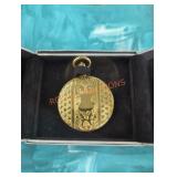 Elegant Gold Tone Croton Quartz Pocket Watch