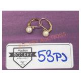 P10k Stamped Pearl Earrings