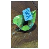 Small Yellow/Green Glass Paperweight