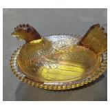 Glass Hen Bowl