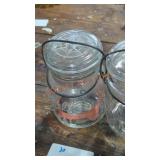 Vintage Lidded Ball Mason Jars Qty-2