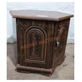 Hexagonal Wood Side Table