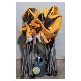 Yellow Camping Chairs & Plastic Watering Can
