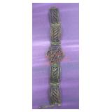 Vintage Egyptian Filigree Panel Bracelet