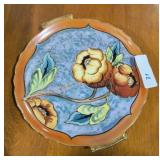 Art Nouveau Floral Painted Dish