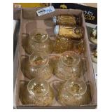 L.E Smith & Rose Amber Glassware
