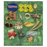 Pins, Brooches and Money Clip Lot Qty-25