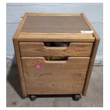 Rolling Side Table (with Contents)