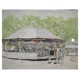 John R Kinney Carousel Signed Art Print