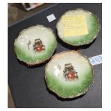 Antique Scalloped Edge Dishes - Qty 3