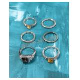 Silver Rings Lot - Qty 6