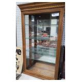 Curio Cabinet Display Case and Harmonica