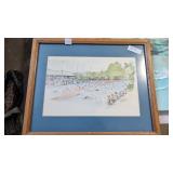 Pool Scene John R Kinney Art Print