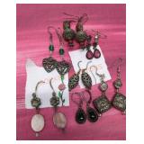 Vintage Costume Jewelry Earrings Qty-7