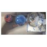 Glass Paperweights - Qty 3