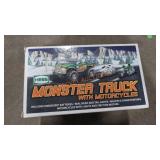 Hess monster truck with motorcycle