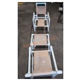 Outdoor Chair with Footstools