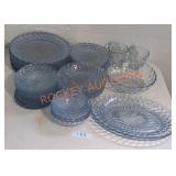Anchor Hocking Blue Bubble Glass Dish Set
