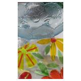 Misc Colored Glass Dishes Lot - Qty 2