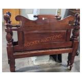 Vintage Wooden Head Board & Foot Board