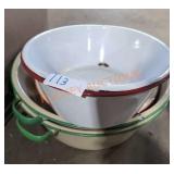 Enamelware Pots - Qty 4