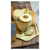 Vintage Plastic Hand Mirror & Vanity Set