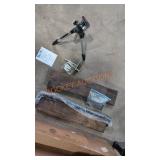 Wooden wall shelf and camera stand