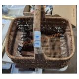Basket & Reading Monk Figurines