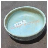 Early Nelson McCoy Aqua Scroll Footed Bowl
