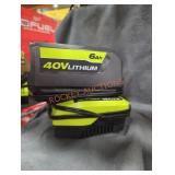 Ryobi 40v 6 ah battery and charger