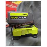 Ryobi 40v 6 ah battery and charger