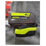 Ryobi 40v 6 ah battery and charger