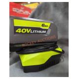 Ryobi 40v 6 ah battery and charger