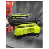 Ryobi 40v 4 ah battery and charger