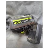 Ryobi 40v 4 ah battery and charger