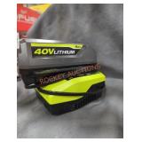 Ryobi 40v 4 ah battery and charger