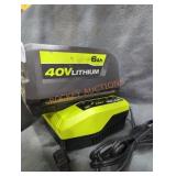 Ryobi 40v 6 ah battery and charger