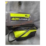 Ryobi 40v 6 ah battery and charger
