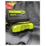 Ryobi 40v 6 ah battery and charger