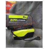 Ryobi 40v 6 ah battery and charger