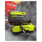 Ryobi 40v 6 ah battery and charger