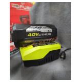 Ryobi 40v 5 ah battery and charger