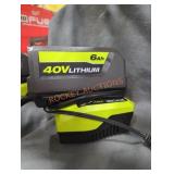 Ryobi 40v 6 ah battery and charger